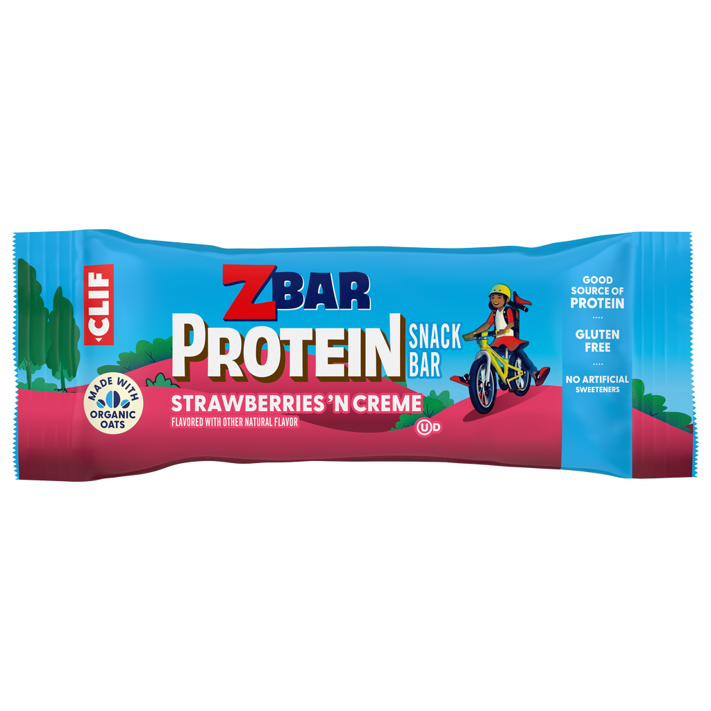 Protein Strawberries 'N Creme Crispy Snack Bars, Gluten Free Protein Bars A5