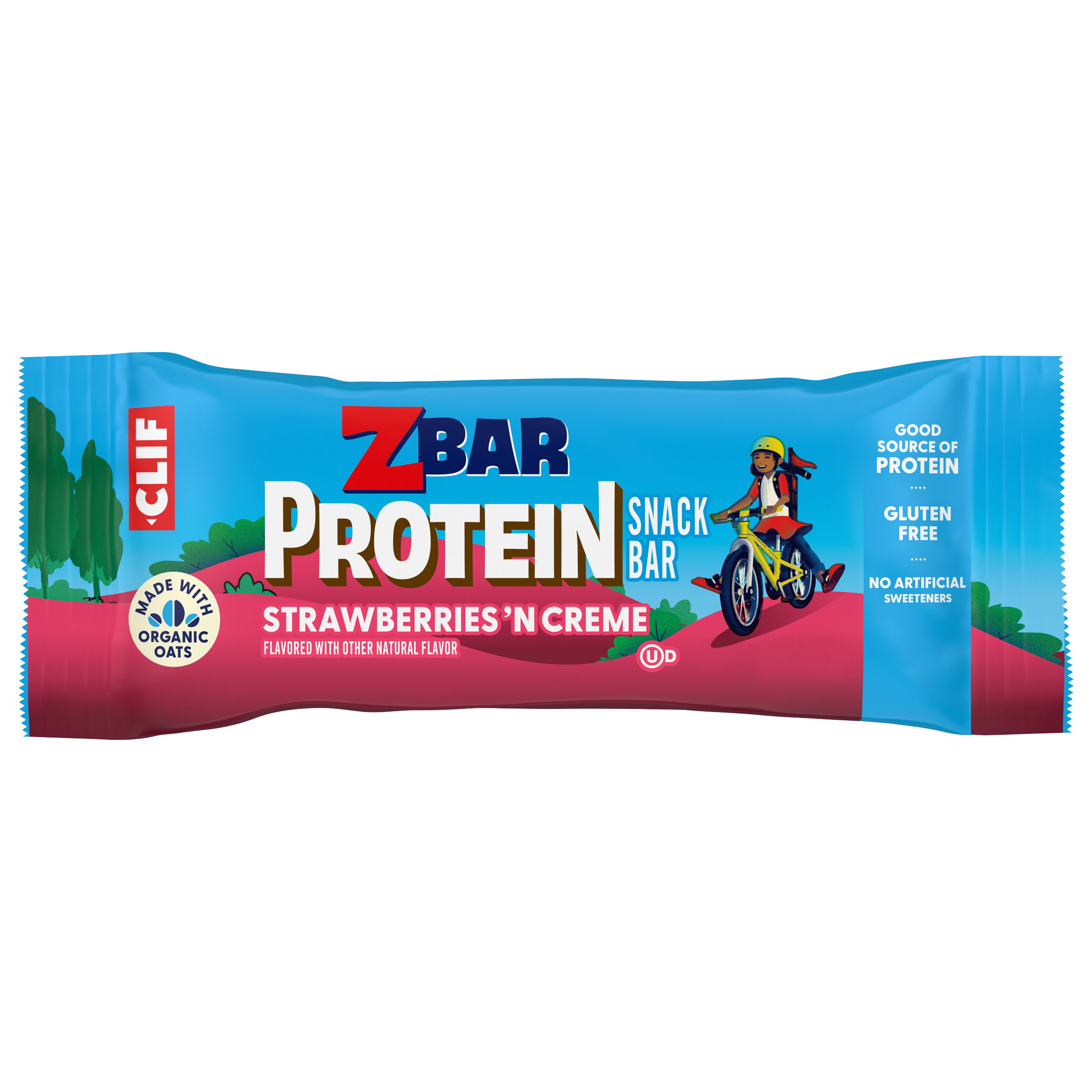 Protein Strawberries 'N Creme Crispy Snack Bars, Gluten Free Protein Bars A5