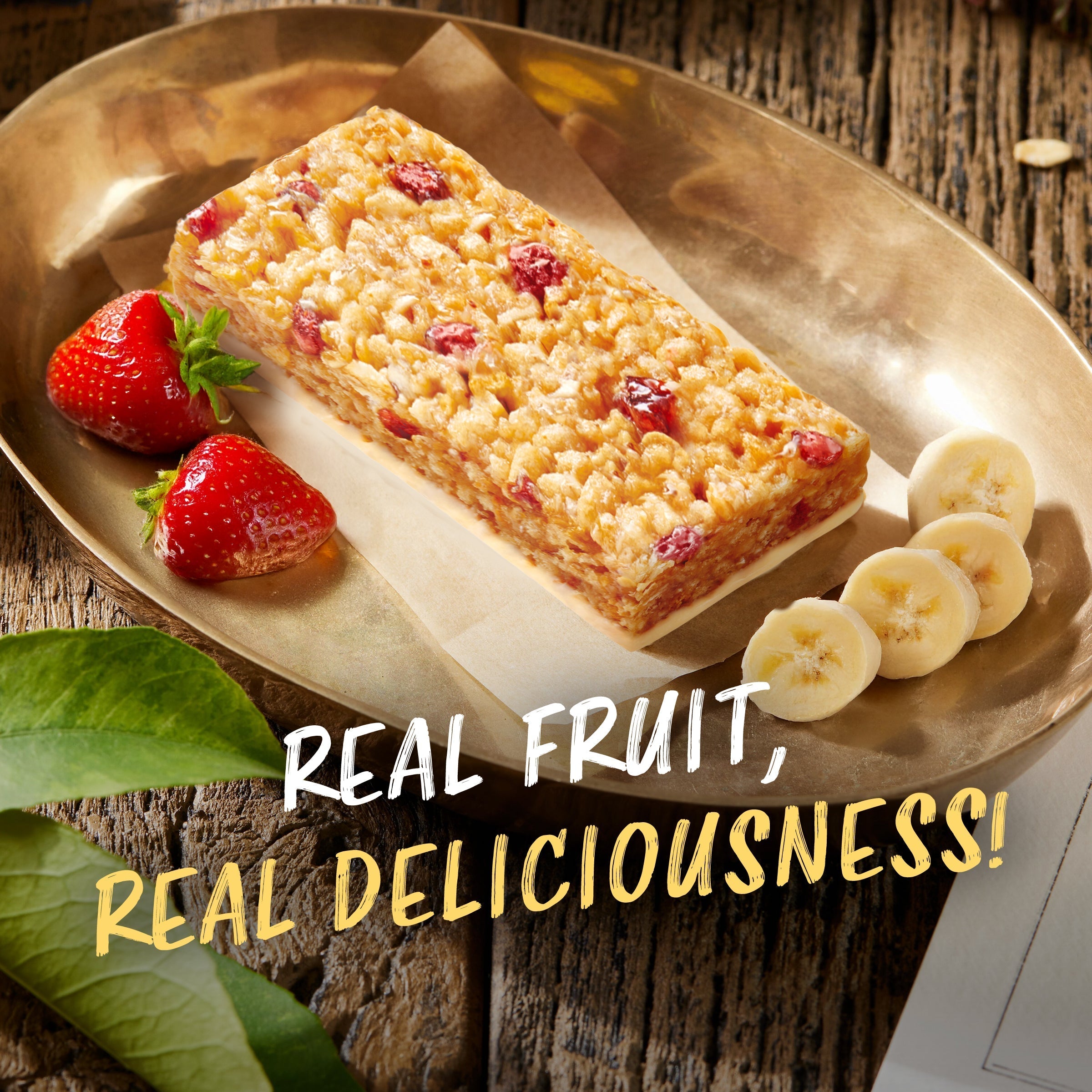 Berry Bars Strawberry Banana Flavor Gluten Free Snack Bars, Non-GMO Protein Bars U7