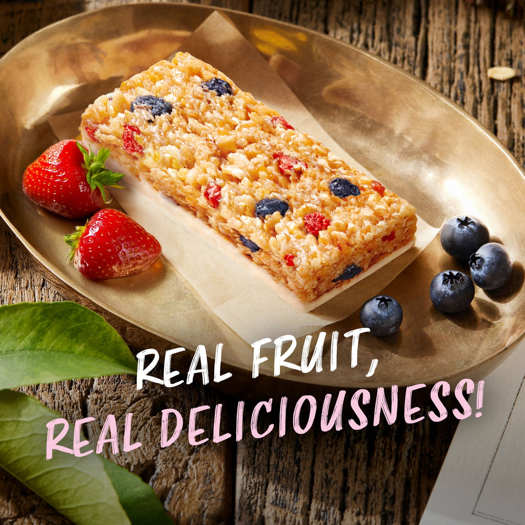 Berry Bars Mixed Berry Flavor Gluten Free Snack Bars, Non-GMO Protein Bars W5