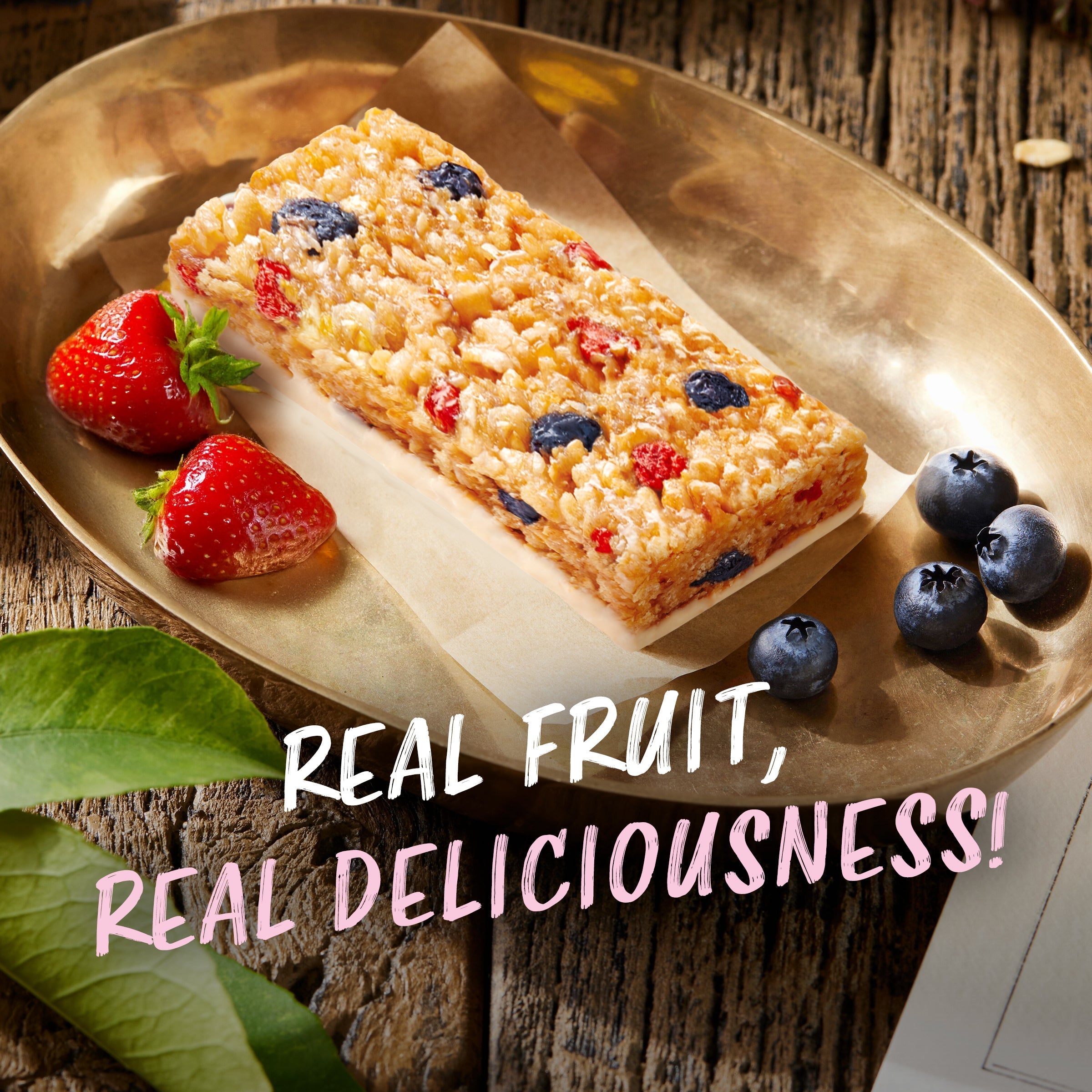Berry Bars Mixed Berry Flavor Gluten Free Snack Bars, Non-GMO Protein Bars W5