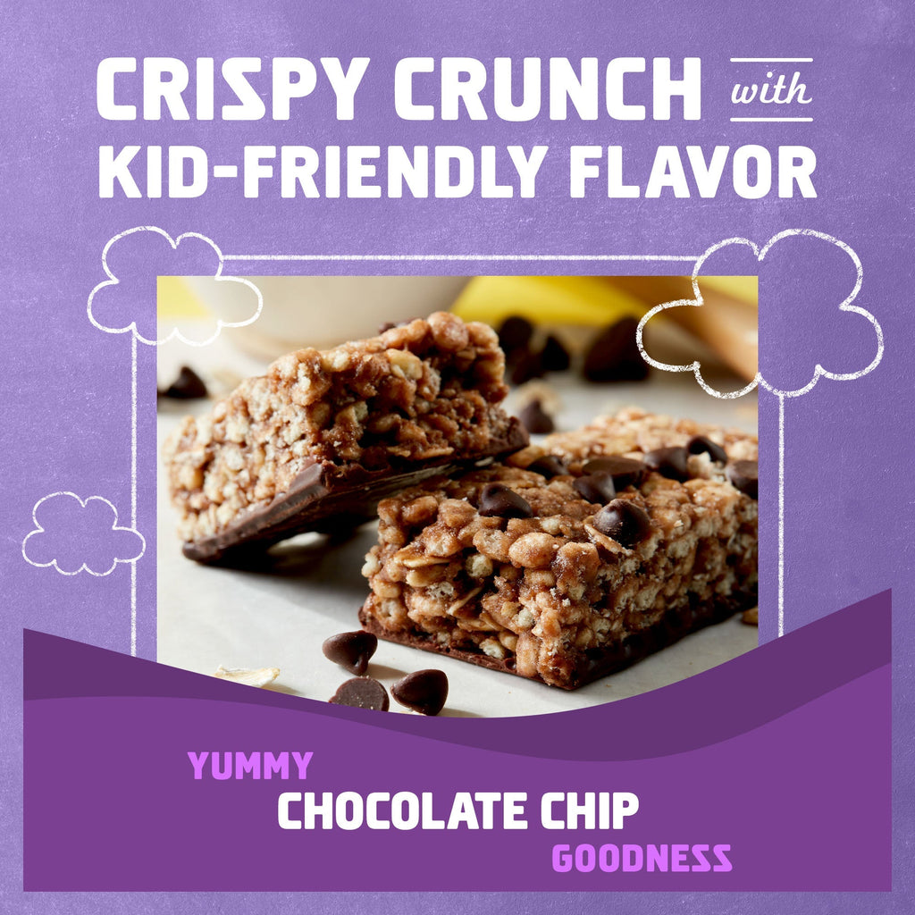 Protein Chocolate Chip Crispy Snack Bars, Gluten Free Protein Bars T7
