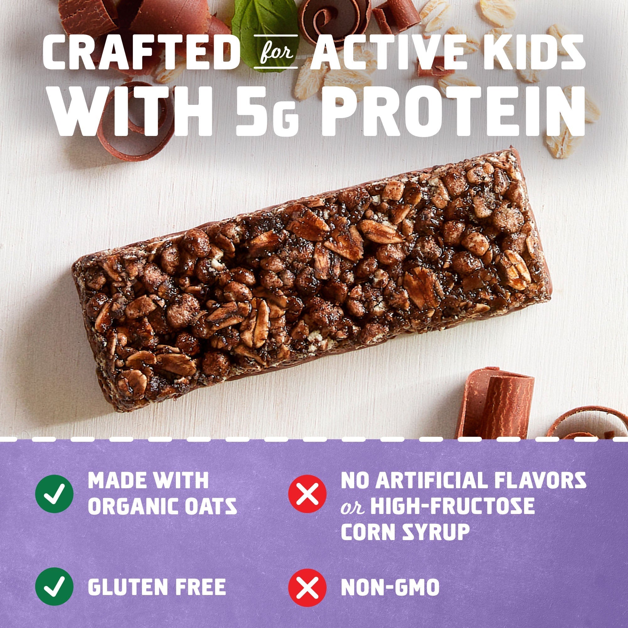 Protein Chocolate Flavored Mint Crispy Snack Bars, Gluten Free Protein Bars Z0