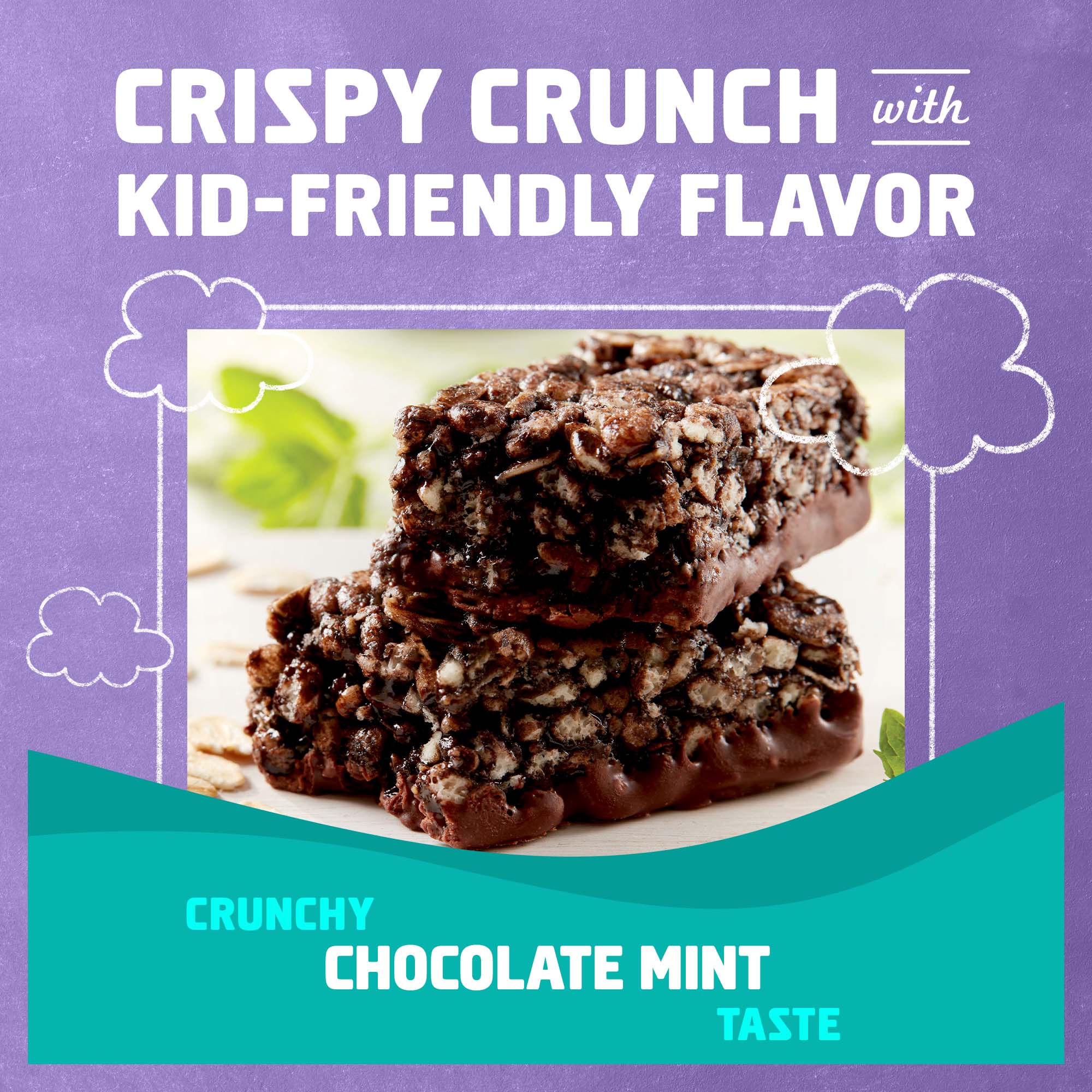 Protein Chocolate Flavored Mint Crispy Snack Bars, Gluten Free Protein Bars Z0