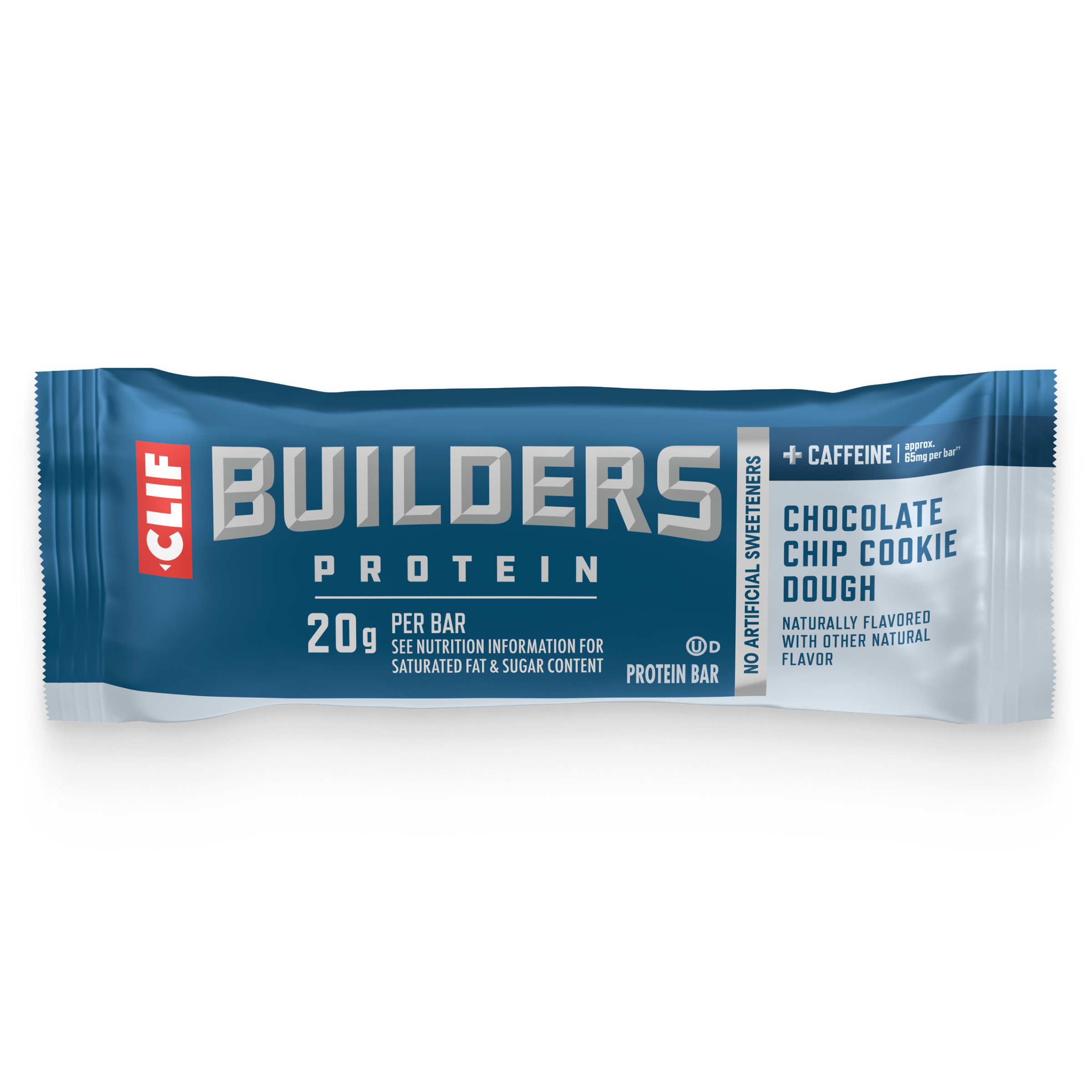 CLIF + Caffeine Chocolate Chip Cookie Dough Flavor Plant Based Protein Bars D1