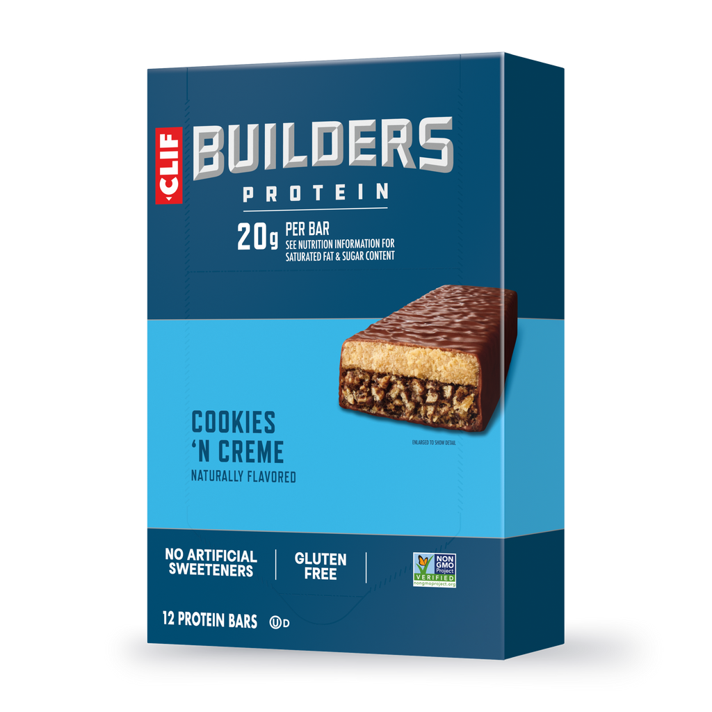 CLIF Cookies 'N Creme Flavor Plant Based Protein Bars A1