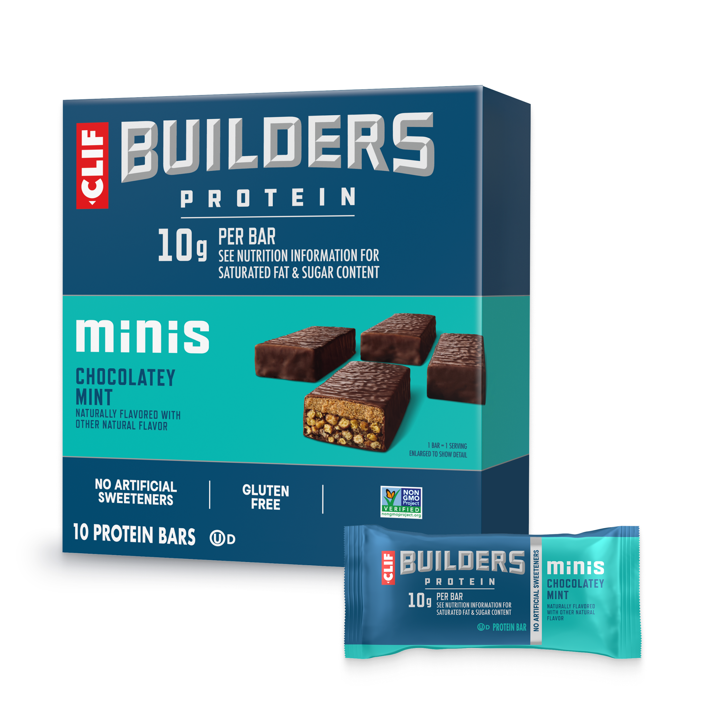 CLIF Minis Chocolatey Mint Plant Based Protein Bars K7