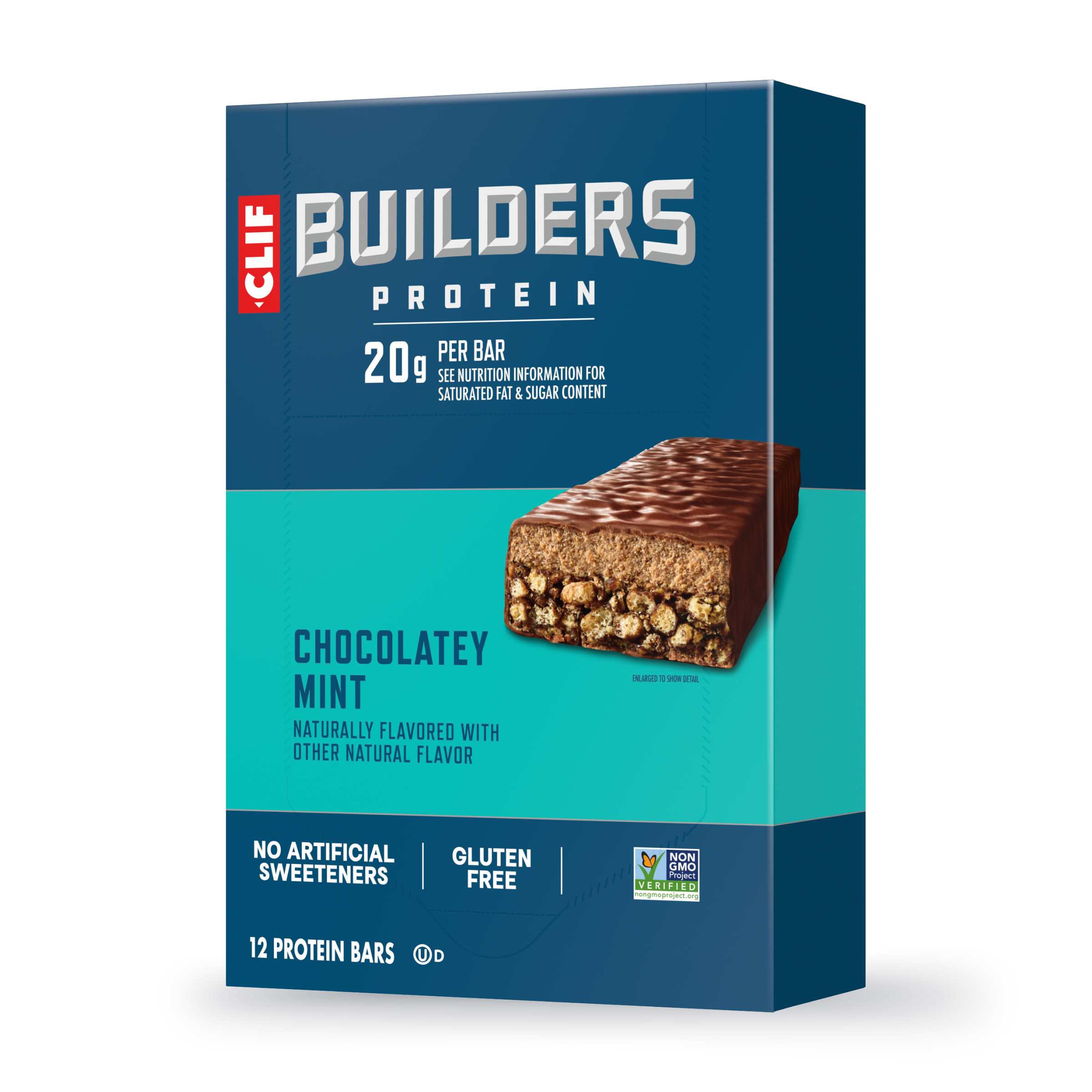 CLIF Chocolatey Mint Plant Based Protein Bars K0