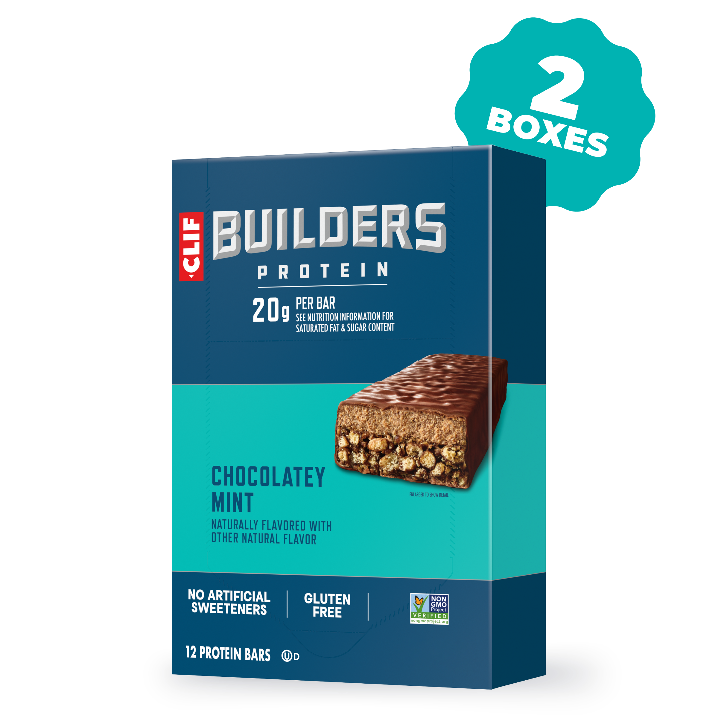 CLIF Chocolatey Mint Plant Based Protein Bars, 24 Bars Z1