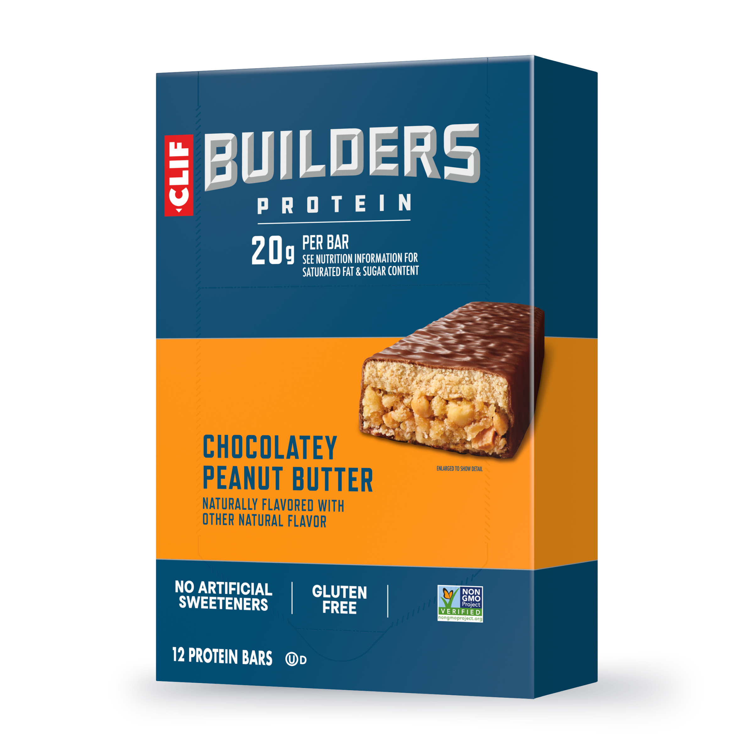 CLIF Chocolatey Peanut Butter Plant Based Protein Bars D3
