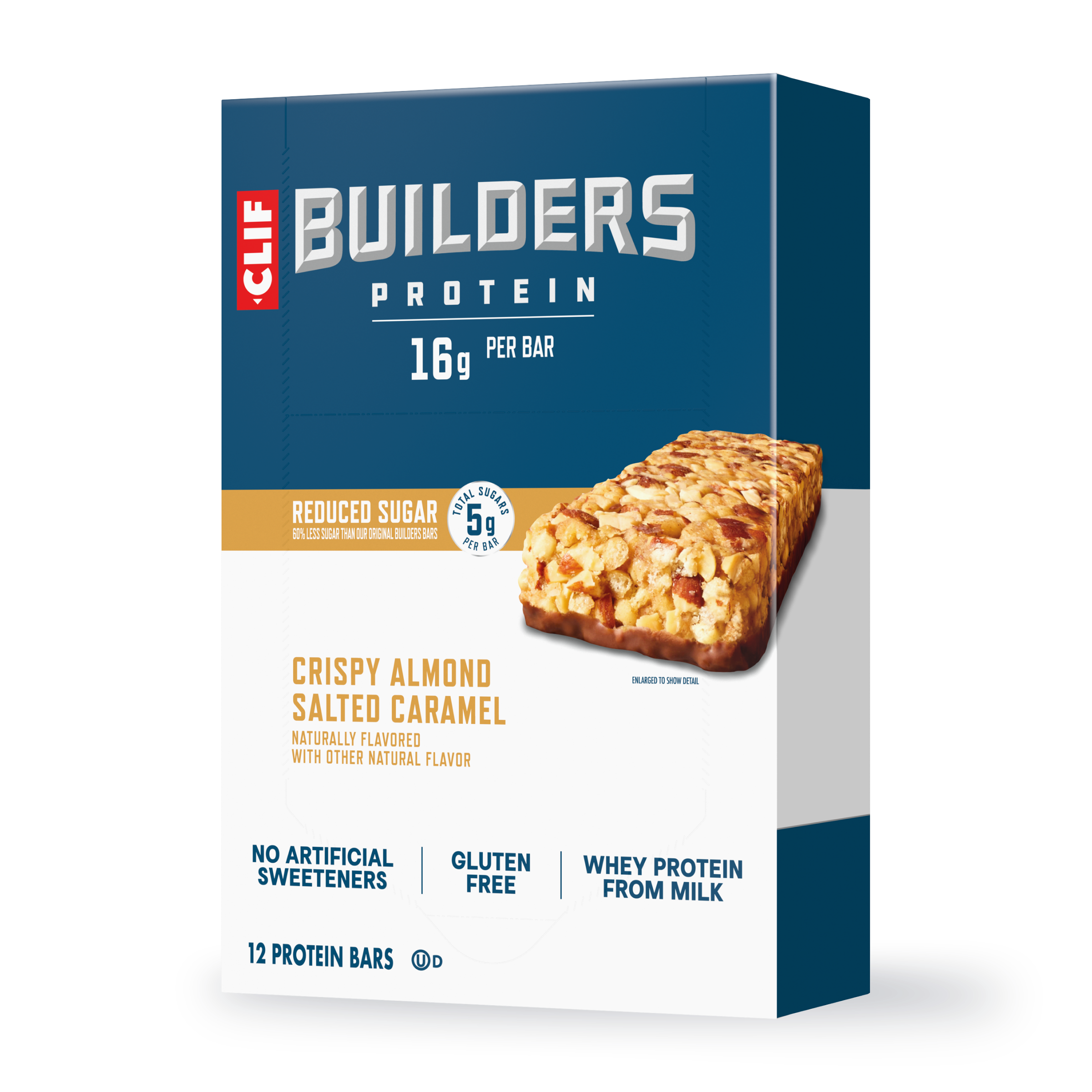 CLIF Crispy Almond Salted Caramel Protein Bar, Reduced Sugar R0