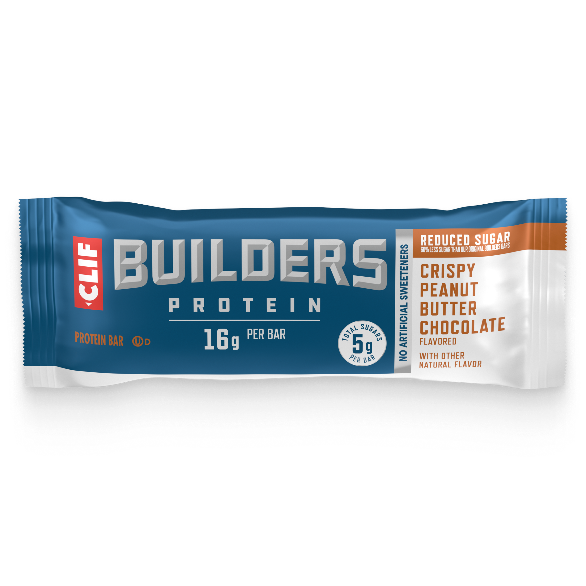 CLIF Crispy Peanut Butter Chocolate Flavored Protein Bar, Reduced Sugar C0