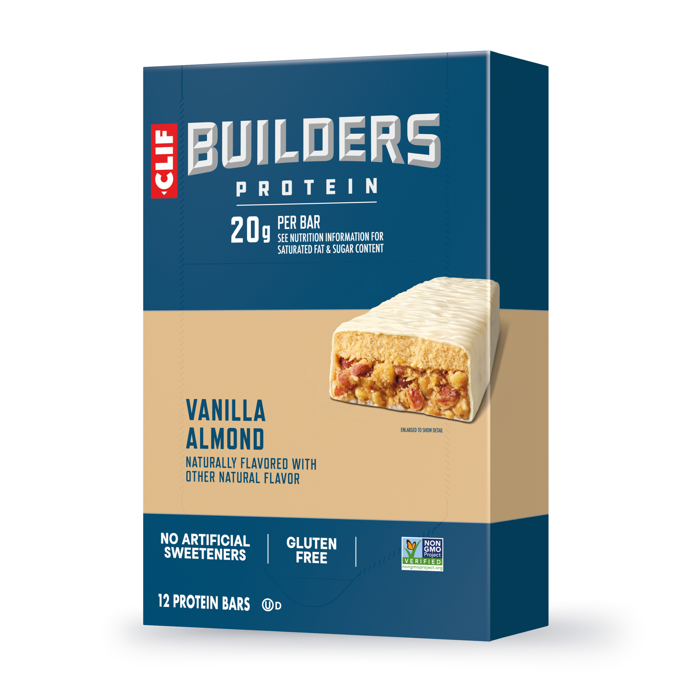 CLIF Vanilla Almond Flavor Plant Based Protein Bars R5