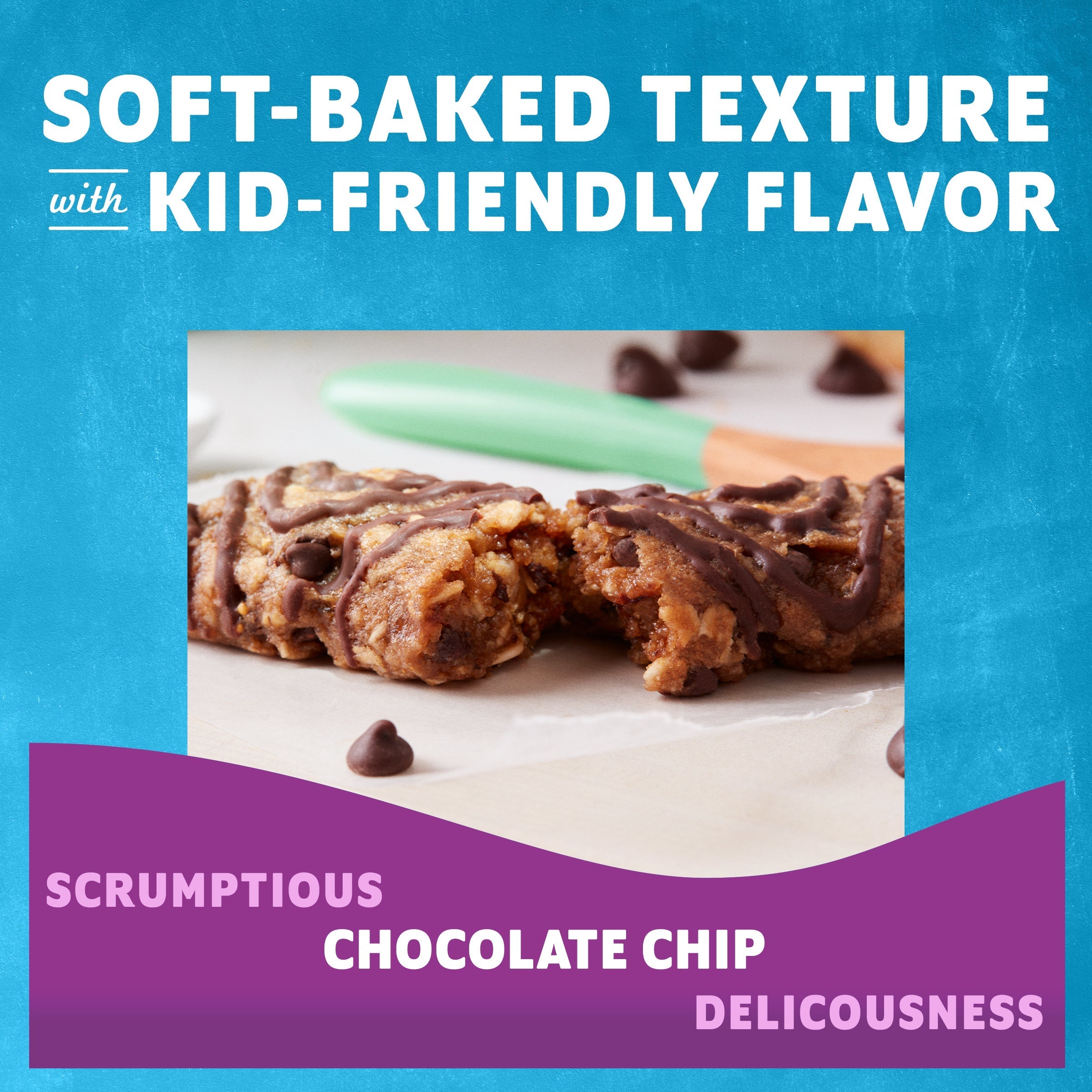 Chocolate Chip Soft-Baked Energy Snack Bars, Organic Granola Bars F9