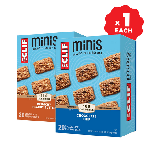 BAR Minis Chocolate Chip & Crunchy Peanut Butter Variety Pack, 40 Bars Q5