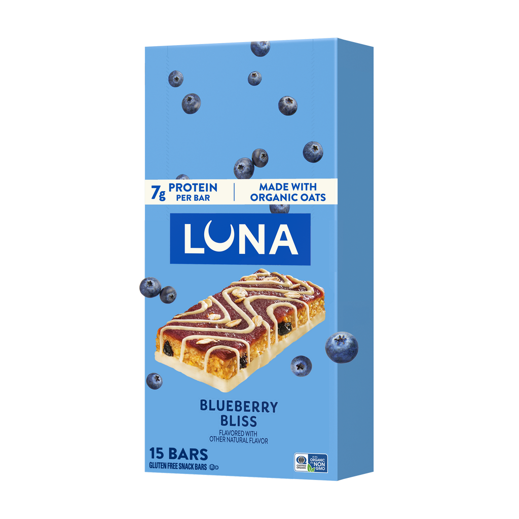Bar Blueberry Bliss Flavor Gluten Free Snack Bars, Non-GMO Protein Bars N5