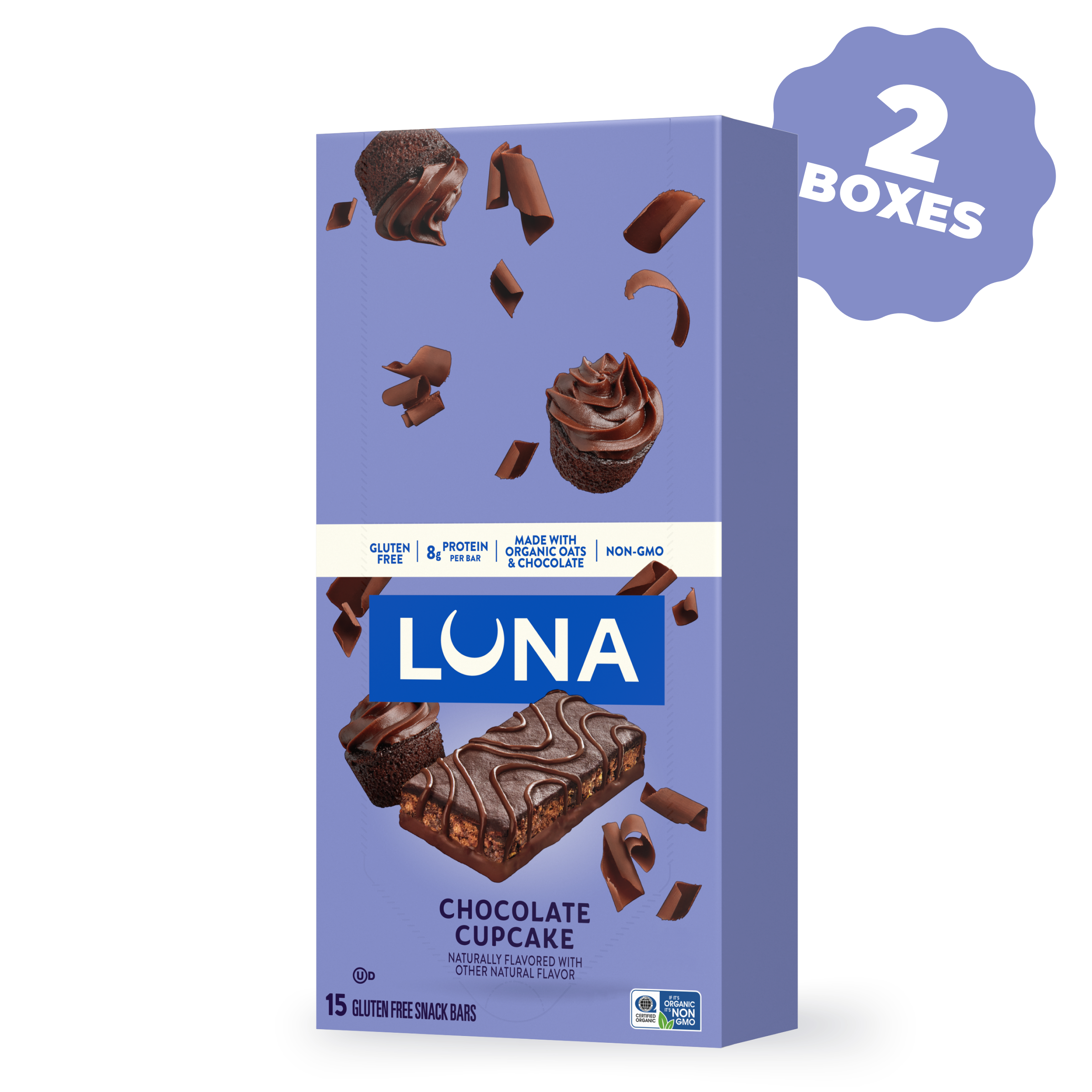Bar Chocolate Cupcake Flavor Gluten Free Snack Bars, 30 Bars U5
