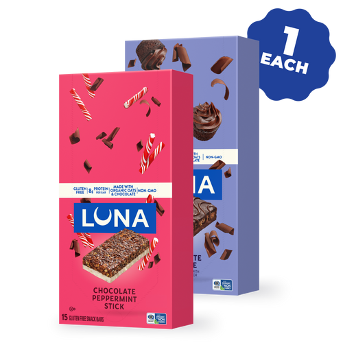 Bar Chocolate Cupcake Flavor & Chocolate Peppermint Stick Flavor Variety Pack, 30 Bars H1