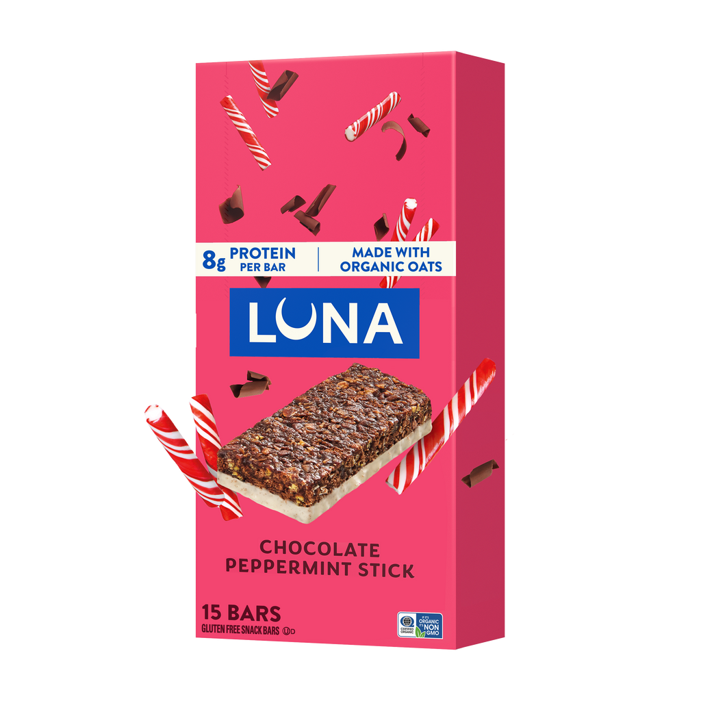 Bar Chocolate Peppermint Stick Flavor Gluten Free Snack Bars, Non-GMO Protein Bars U8