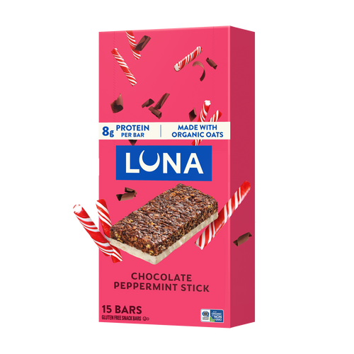 Bar Chocolate Peppermint Stick Flavor Gluten Free Snack Bars, Non-GMO Protein Bars U8