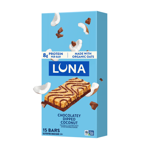 Bar Chocolatey Dipped Coconut Flavor Gluten Free Snack Bars, Non-GMO Protein Bars G2