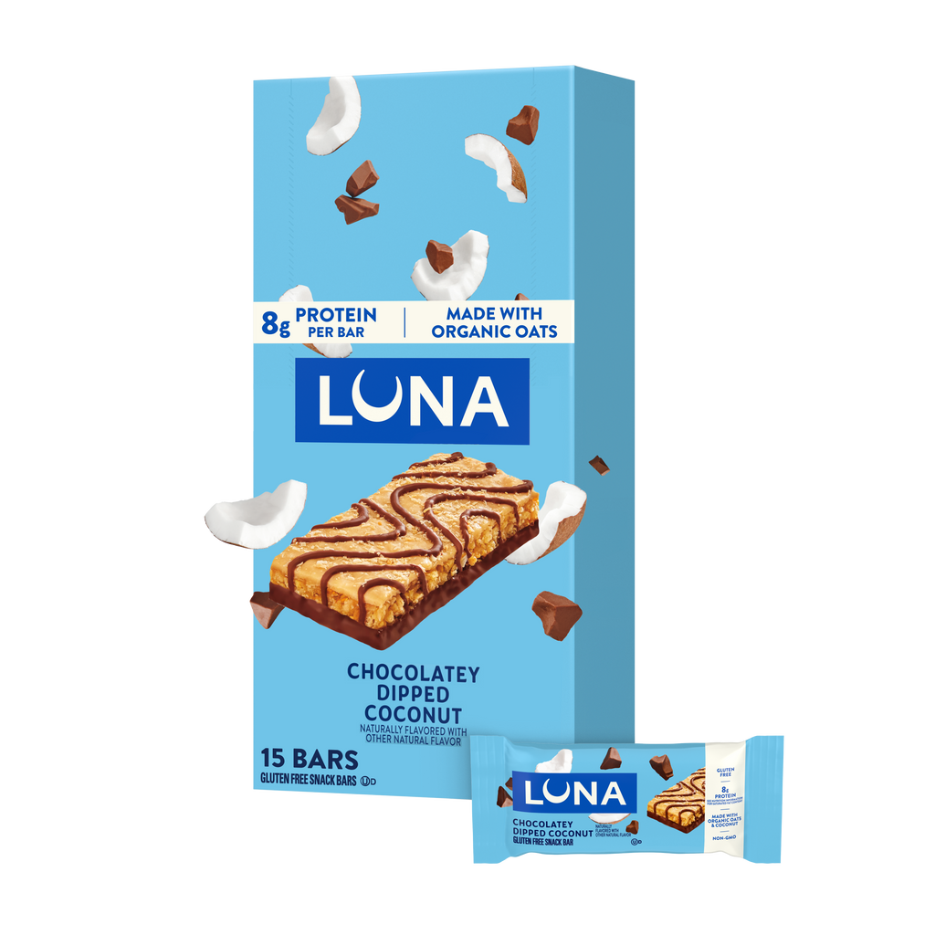 Bar Chocolatey Dipped Coconut Flavor Gluten Free Snack Bars, Non-GMO Protein Bars G2