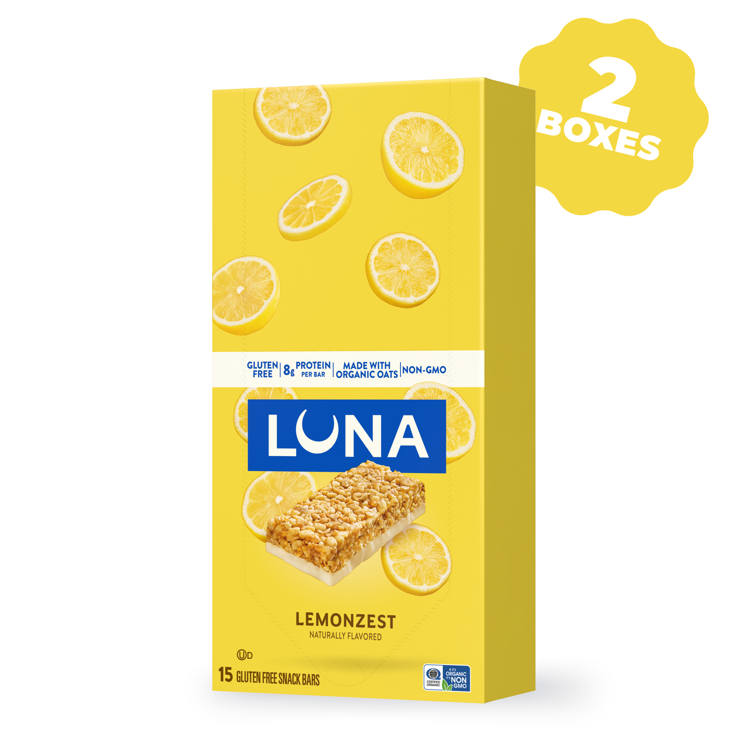 Bar LemonZest Flavor Gluten Free Snack Bars, 30 Bars H0