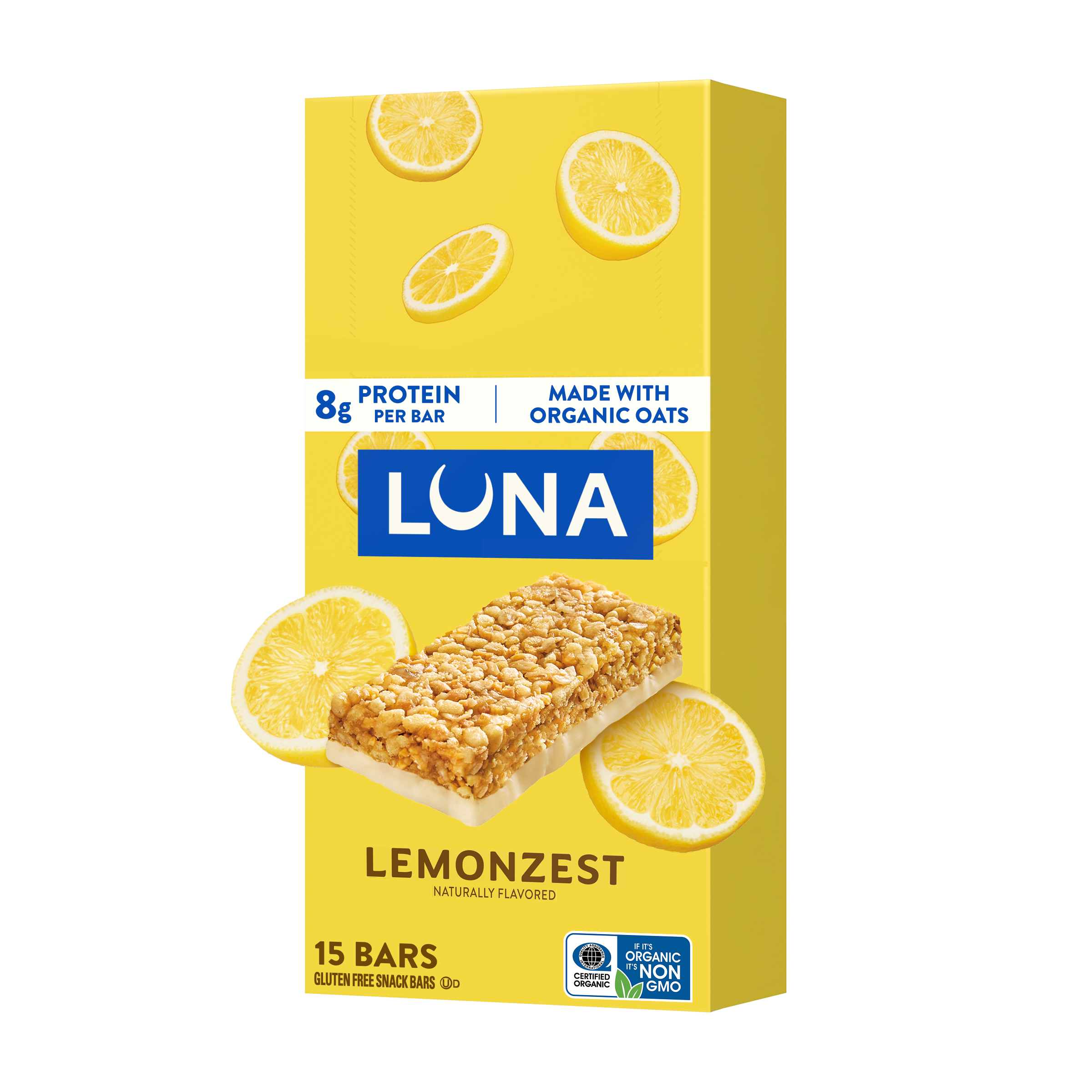 Bar LemonZest Flavor Gluten Free Snack Bars, Non-GMO Protein Bars N9