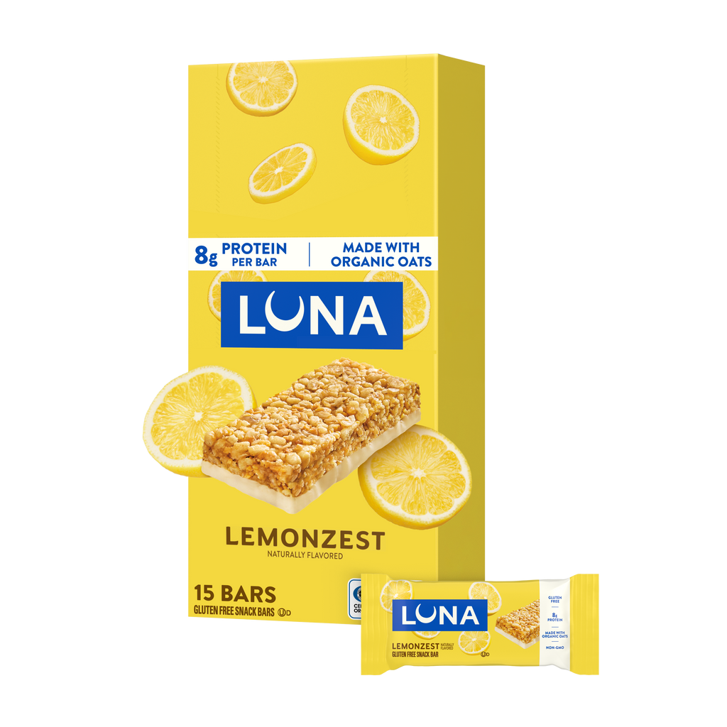 Bar LemonZest Flavor Gluten Free Snack Bars, Non-GMO Protein Bars N9