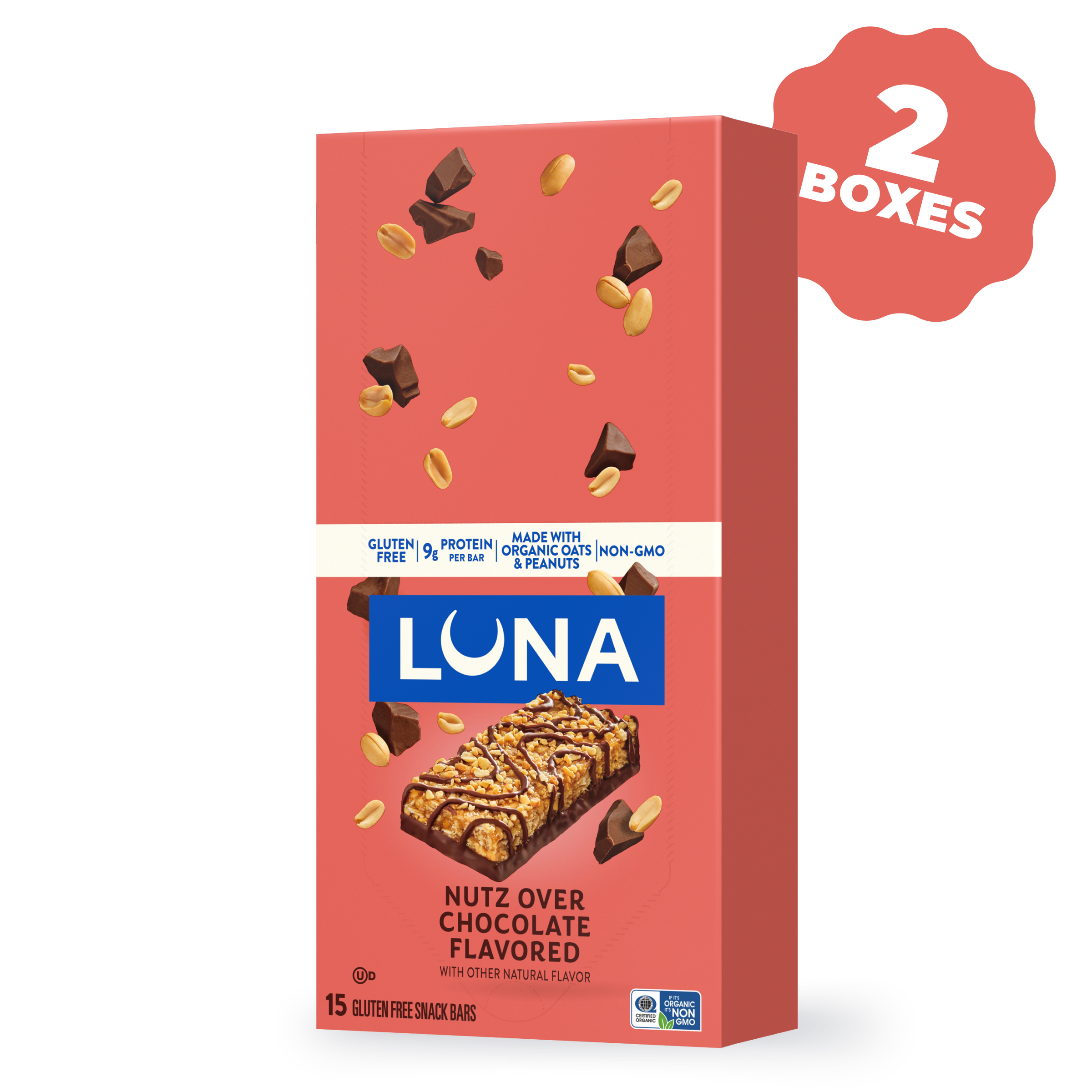 Bar Nutz Over Chocolate Flavor Gluten Free Snack Bars, 30 Bars V6