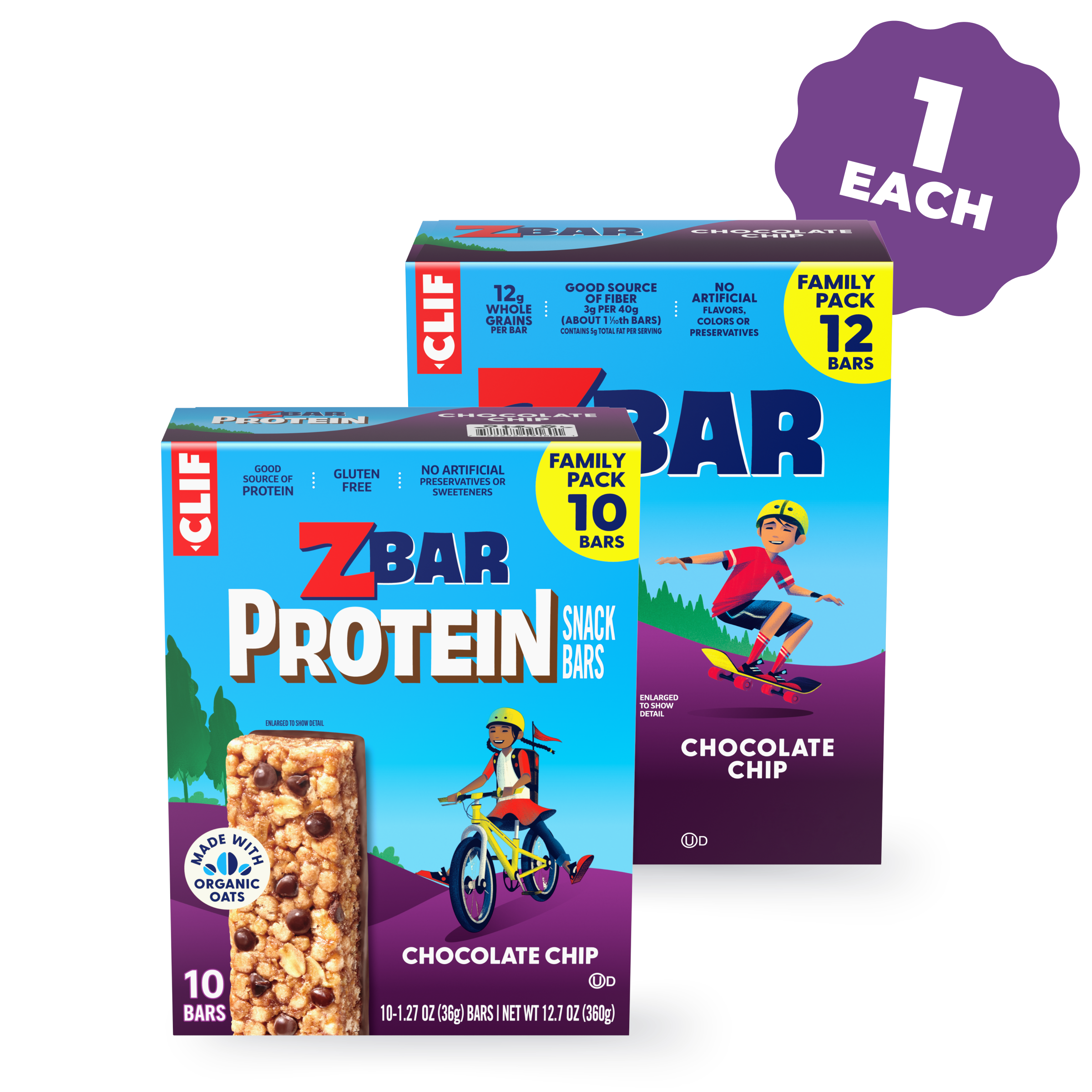 Chocolate Chip & Protein Chocolate Chip Variety Pack, 22 Bars F4