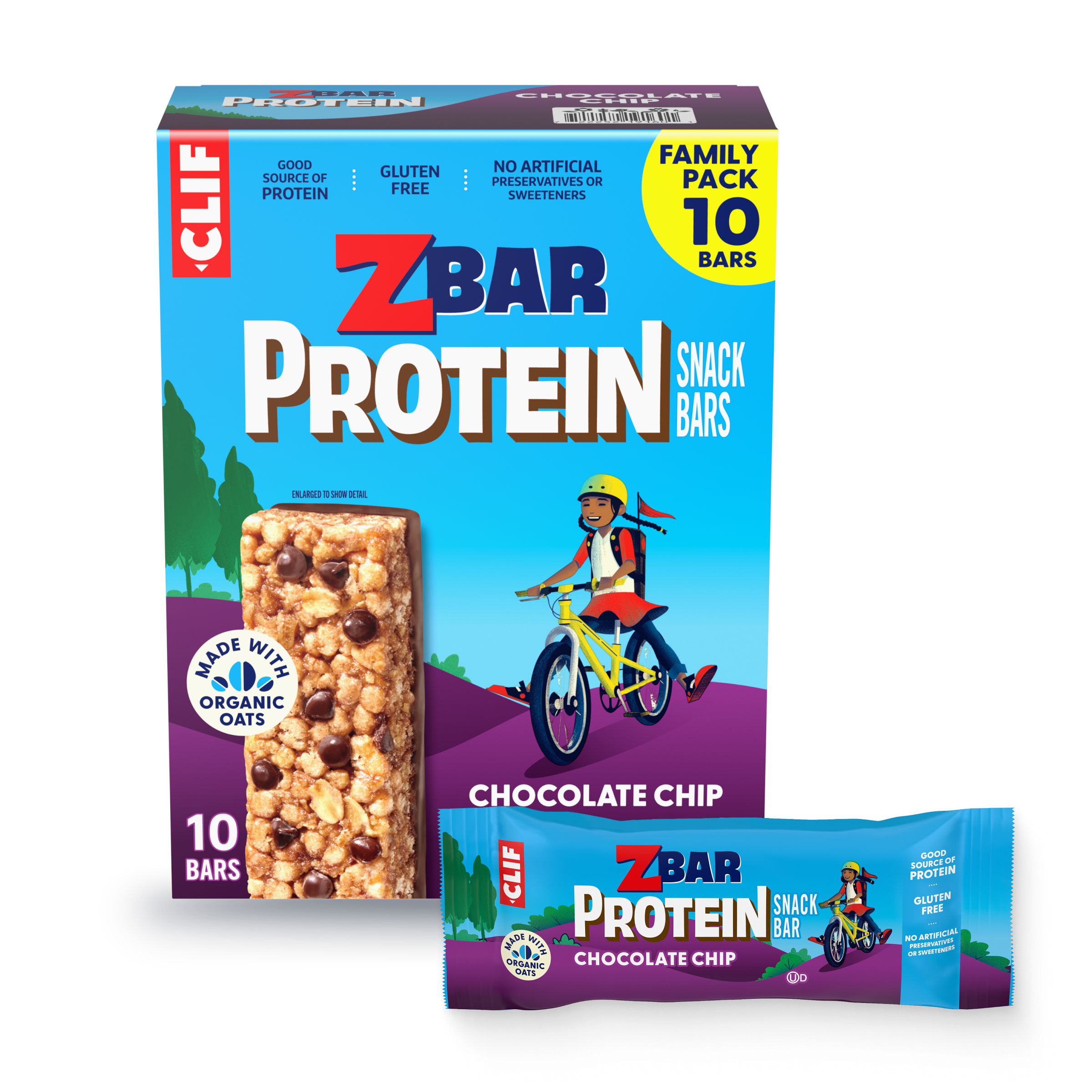 Protein Chocolate Chip Crispy Snack Bars, Gluten Free Protein Bars T7