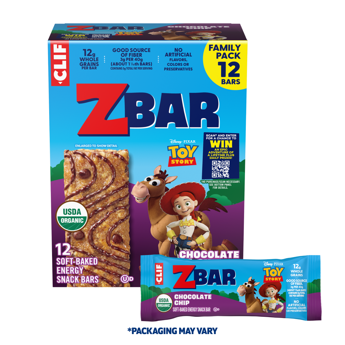 Chocolate Chip Soft-Baked Energy Snack Bars, Organic Granola Bars F9