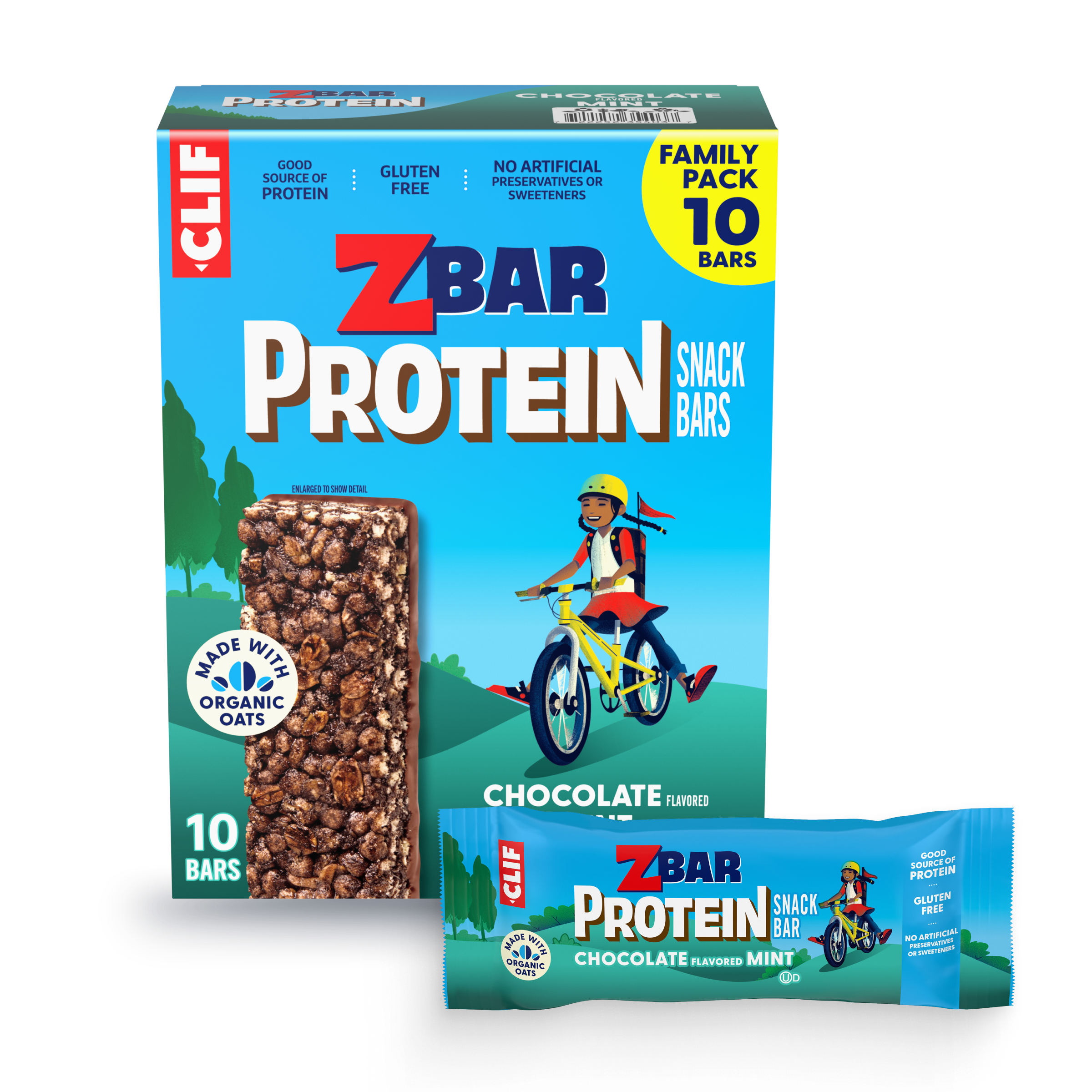 Protein Chocolate Flavored Mint Crispy Snack Bars, Gluten Free Protein Bars Z0