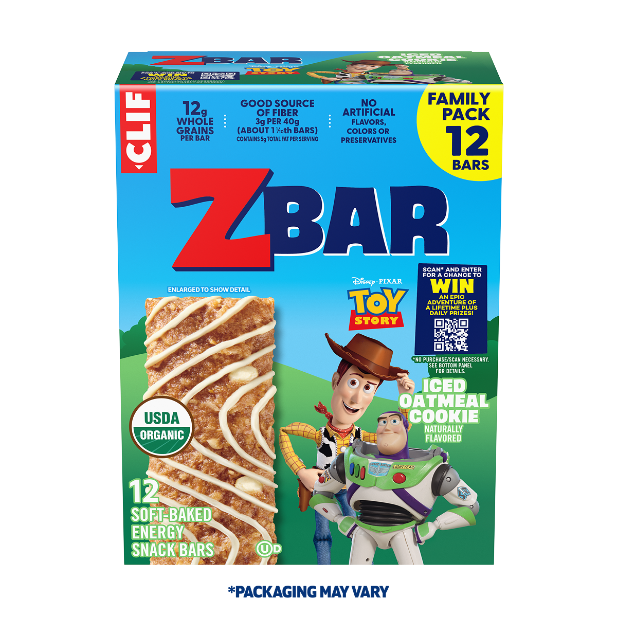 Iced Oatmeal Cookie Soft-Baked Energy Snack Bars, Organic Granola Bars V4
