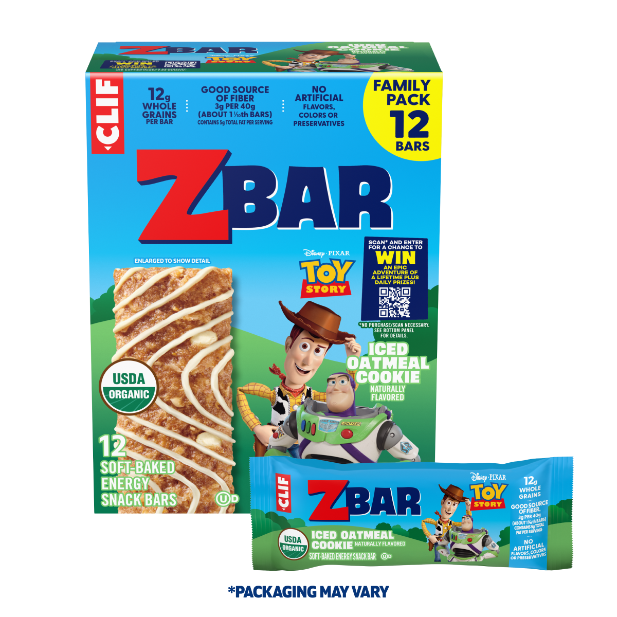 Iced Oatmeal Cookie Soft-Baked Energy Snack Bars, Organic Granola Bars V4