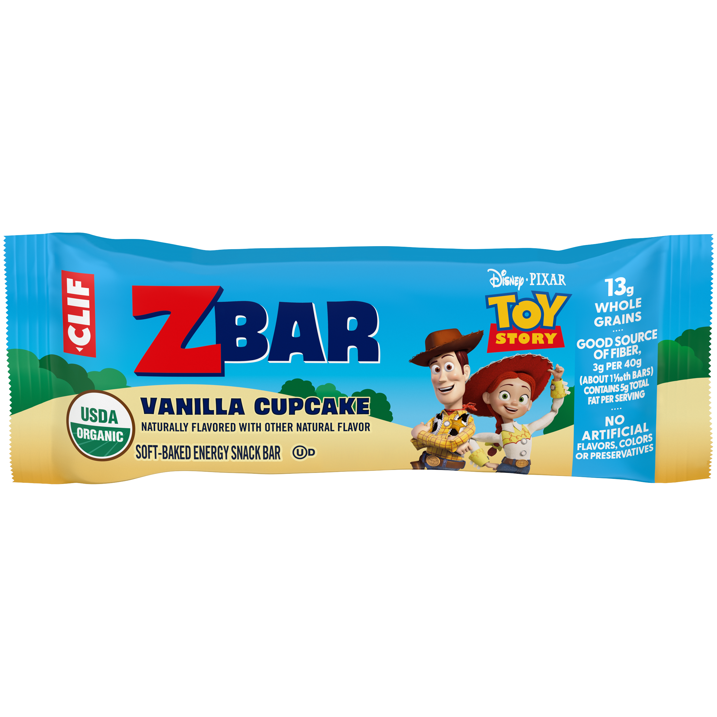 Toy Story - Vanilla Cupcake - Soft-Baked Energy Snack Bars - Non-GMO - 13g Whole Grains - USDA Organic Granola Bars (6 Pack) O8